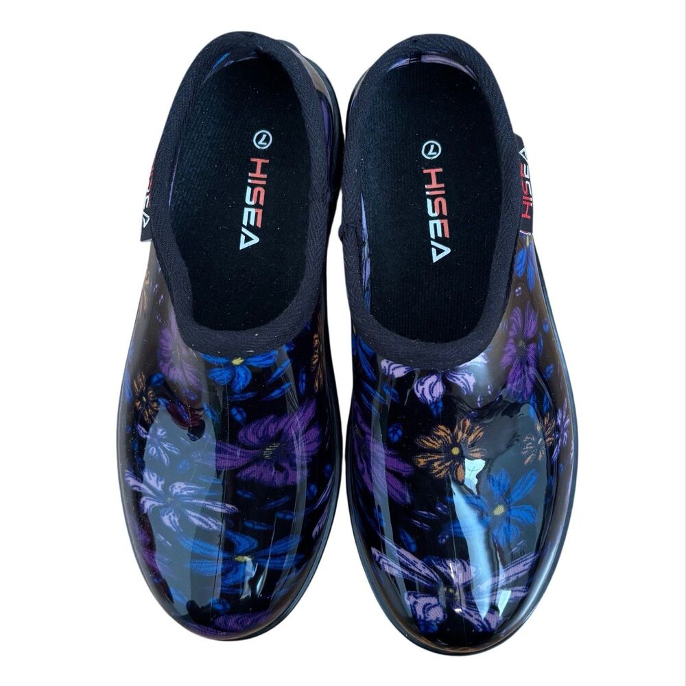 HISEA Garden Rain Clogs Women 7‎ Ultra Soft Outdoor Cottage Witchy Whimsigoth